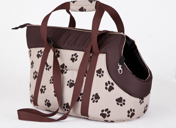 HobbyDog Borsa per cani Borsa per cani Borsa per il trasporto Borsa per cani - Taglia: M - Beige con zampe