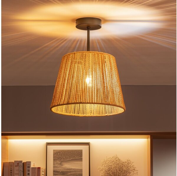 Brilagi - Plafoniera LED CERIA BOHO 1xE27/60W/230V diam. 28 cm nero/marrone