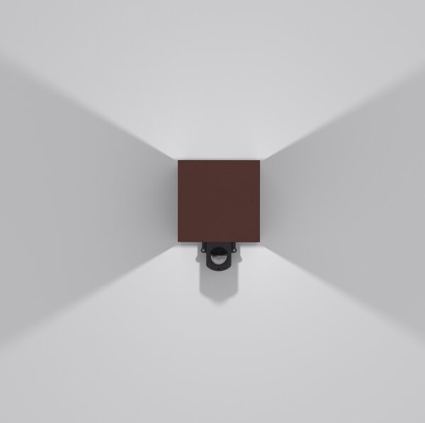 Brilagi - Applique LED da esterno con sensore CUBE LED/6W/230V marrone IP65
