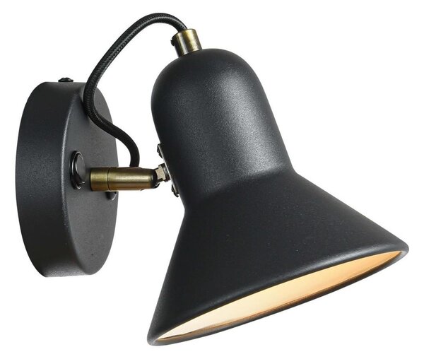 Faretto da parete ASTAMA 1xE27/40W/230V nero/ottone