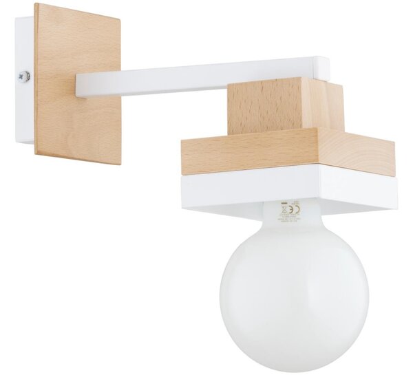 Lampada da parete MIKO 1xE27/15W/230V bianca/beige