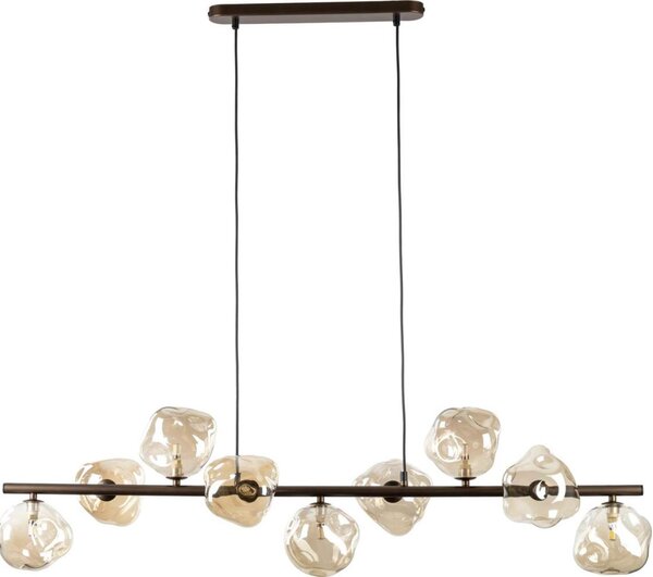 Brilagi - Lampadario a cavo VULCANO 9xG9/8W/230V marrone/beige fumé