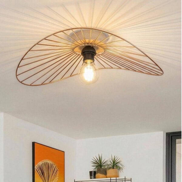 Brilagi - Plafoniera LED CERIA WIRE 1xE27/40W/230V 40x56 cm bronzo/rovere