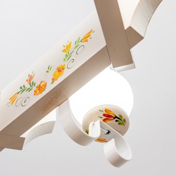 Brilagi - Lampadario a catena QUEEN 6xE14/40W/230V faggio/crema