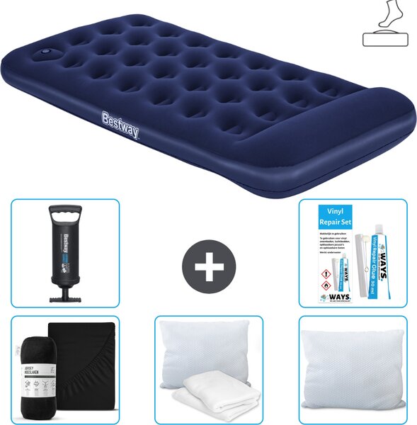 Materasso gonfiabile Bestway - 1 persona - 99 x 188 x 28 cm - Blu - Accessori inclusi