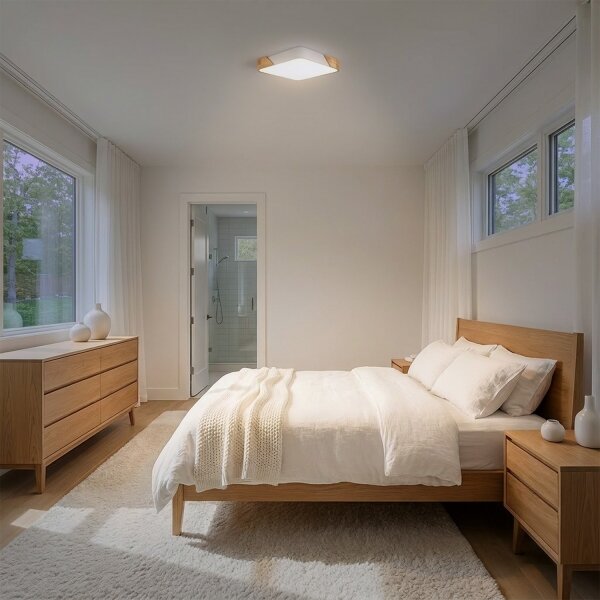Brilagi - Plafoniera LED PILANA LED/24W/230V rovere/bianco 32x32 cm
