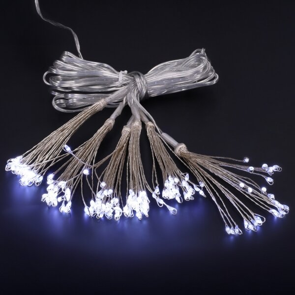 Brilagi - Catena luminosa LED per esterni 150xLED 5m IP44 bianco freddo effetto scintillante