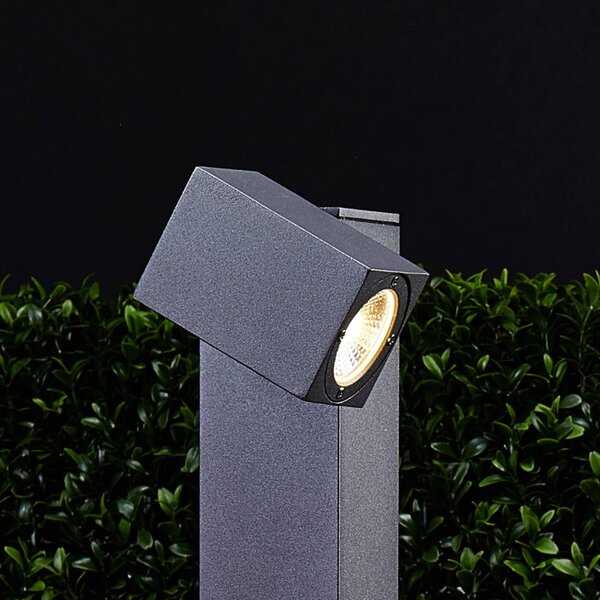 Lampioncino da giardino LORIK Lucande, Nero, Alluminio, Moderno, Lampada LED da esterni