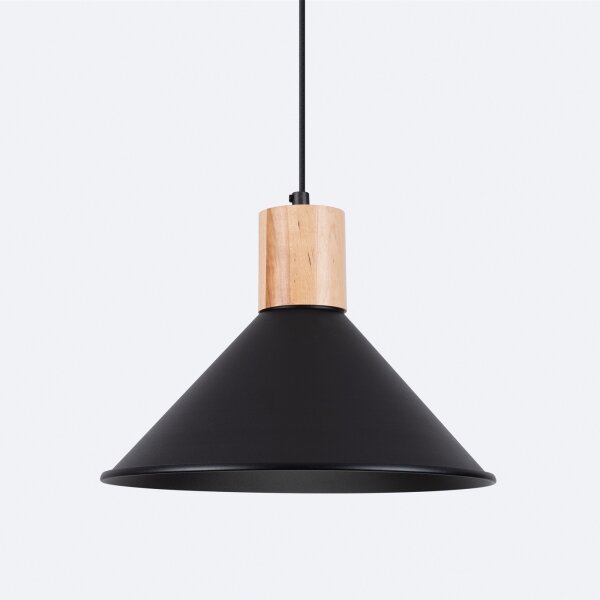 Sollux SL.1320 - Lampadario a sospensione con filo JAGA 1xE27/15W/230V diametro 30 cm nero