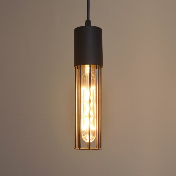 Lampadario a sospensione con filo MELODY 2xE27/15W/230V nero