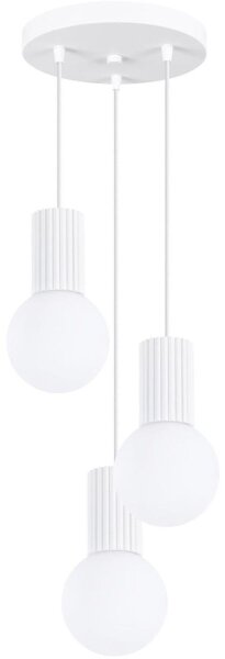 Sollux SL.1710 - Lampadario a sospensione con filo HALO 3xG9/8W/230V diametro 25 cm bianco
