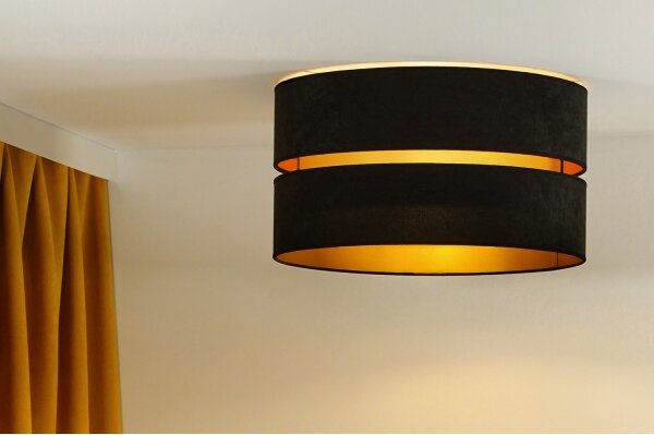 Duolla - Plafoniera DUO 1xE27/40W/230V diametro 40 cm nero/oro