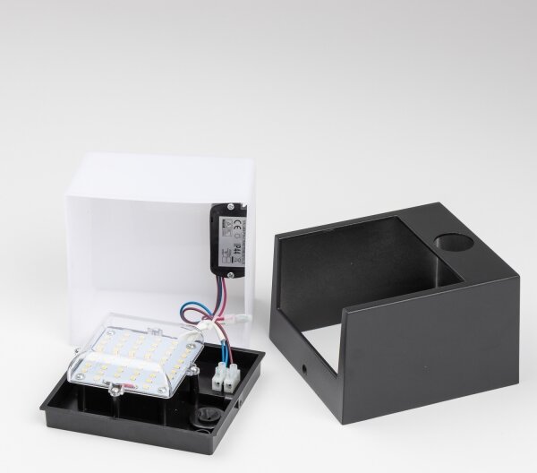 BRILAGI-LED Lampada da parete esterna con sensore TERNI LED/12W/230V nera IP44