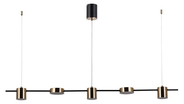 Italux Remdal Lampadario LED moderno in ottone PND-16374-5-BK-4K