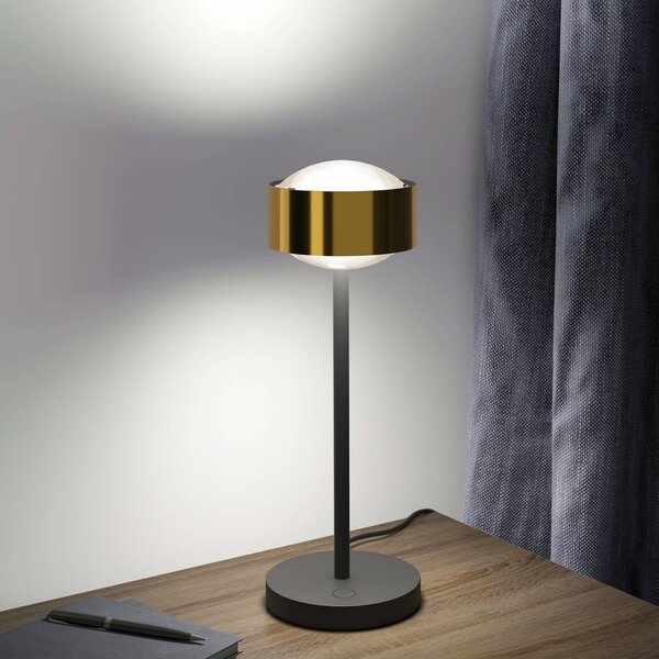 Top Light Puk! 120 Eye Table LED lenti satinate ottone/nero