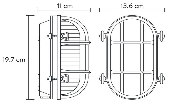 Lucide Applique da esterni Dudley, dimmerabile, Nero, Alluminio, Marittimo, Applique da esterni