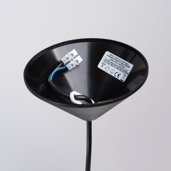 Sollux SL.1406 - Lampadario a sospensione con filo NOVA 1xE27/15W/230V diametro 40 cm nero