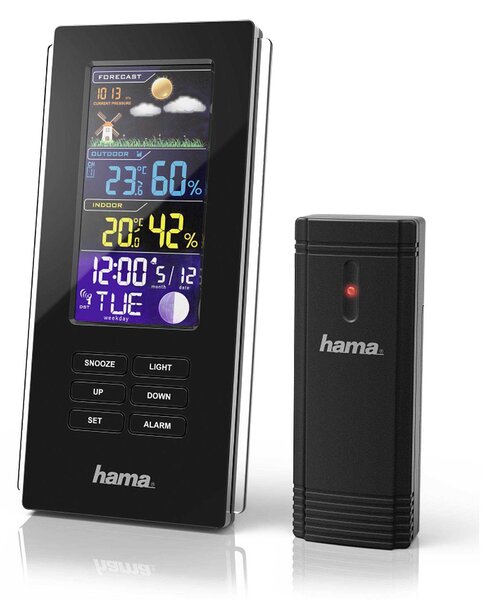 Hama Colour Edge - Stazione meteorologica - senza fili - nera