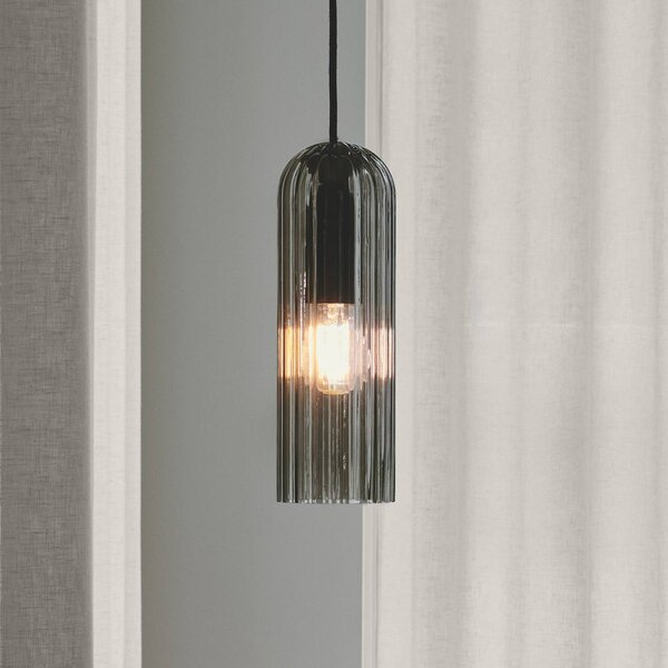 Nordlux Lampada a sospensione in vetro Miella, dimmerabile, Nero, Soggiorno / Sala da pranzo, Vetro, Lampada a sospensione