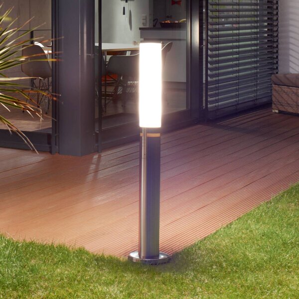 STEINEL Lampione a sensore GL 60 S, 104 cm, IP44, LED GU10 S, Alluminio / Grigio / Zincato, Acciaio Inox, Moderno