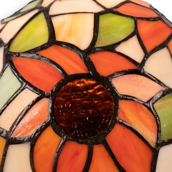 Brilagi - Lampada da tavolo Tiffany in vetro colorato SUNFLOWER 1xE27/60W/230V