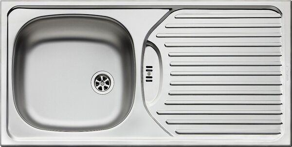 PYRAMIS Lavello a 1 vasca CA1 in acciaio inox lucido / BASIC ESSENTIAL / Lavello in acciaio inox