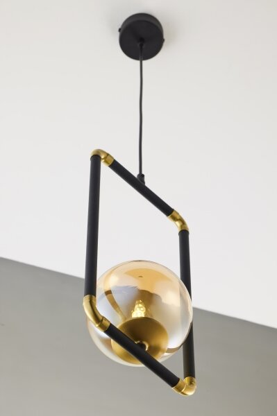 Jupiter 2024 - Lampadario a sospensione con filo ZAFRA 1xG9/10W/230V nero/oro/beige