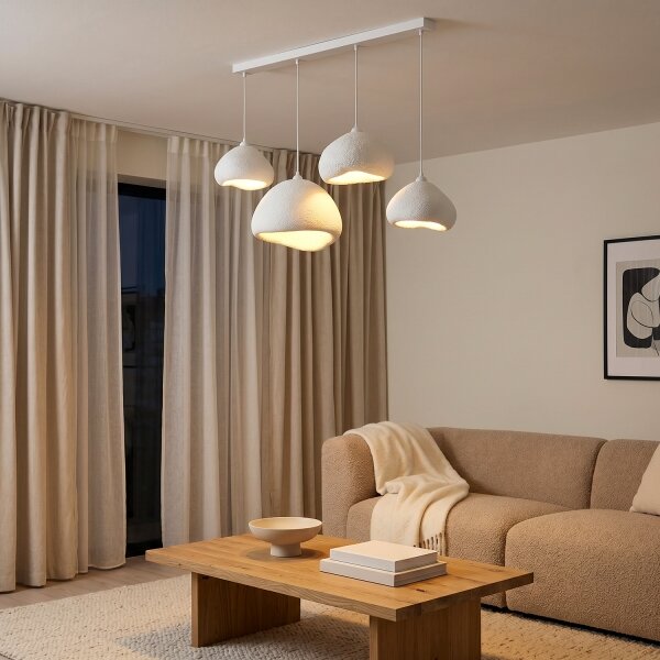 Brilagi - Lampadario a sospensione con cavo WABI SABI 4xE27/40W/230V bianco
