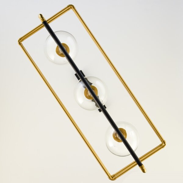 Jupiter 2030 - Lampadario a sospensione con filo FIORI 3xG9/10W/230V nero/oro/limpido