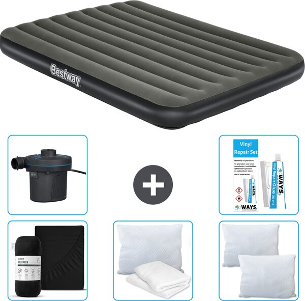 Materasso gonfiabile Bestway - 2 persone - 152 x 203 x 25 cm - Verde - accessori inclusi