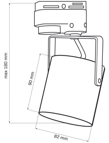 Faretto per sistema a binario MINOR 3xGU10/10W/230V + 1 m rotaia sistema