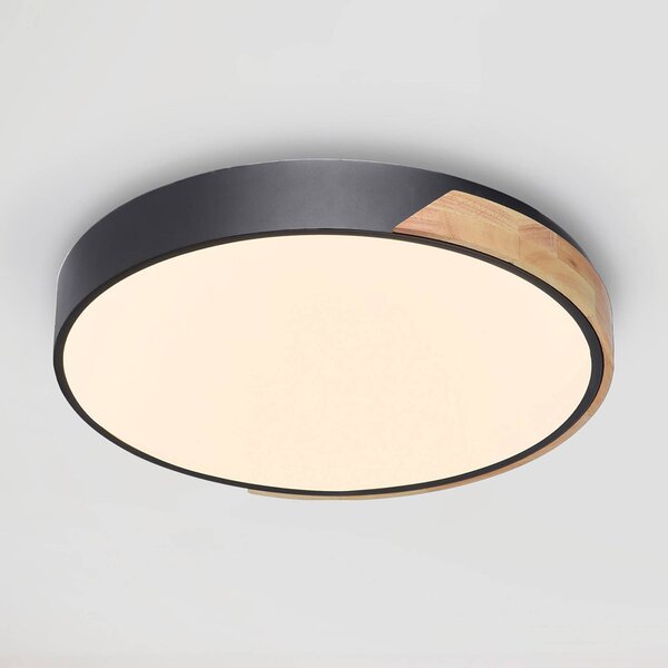 Q-Smart-Home Plafoniera smart Q-BILA, dimmerabile, Nero, Soggiorno / Sala da pranzo, Metallo