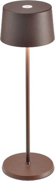 Lampada a led da tavolo Olivia Pro Corten ricaricabile e dimmerabile