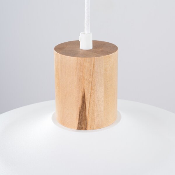 Sollux SL.1323 - Lampadario a sospensione con filo INDY 1xE27/15W/230V diametro 38 cm bianco