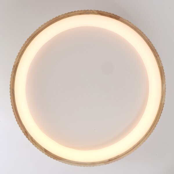 Brilagi - Plafoniera LED FALCON WOOD MODERN LED/60W/230V diametro 80 cm in legno