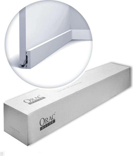 Orac Decor SX162-RAL9003-box Battiscopa SQUARE 1 scatola con 36 modanature | 72 m