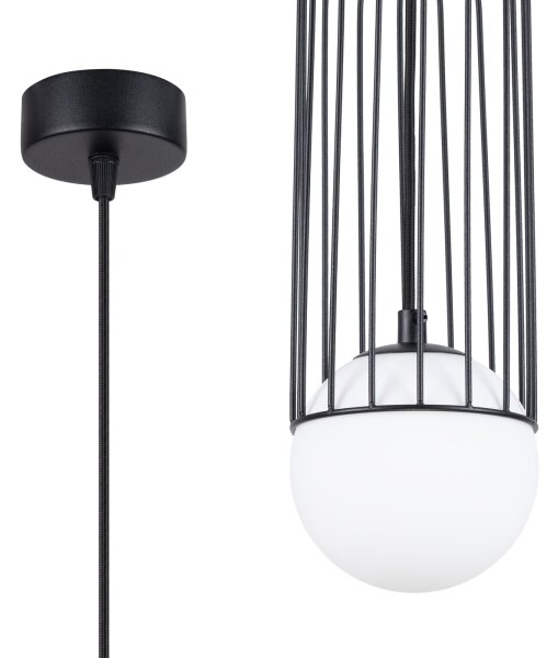 Sollux SL.1332 - Lampadario a sospensione con filo BRINA 1xG9/8W/230V nero