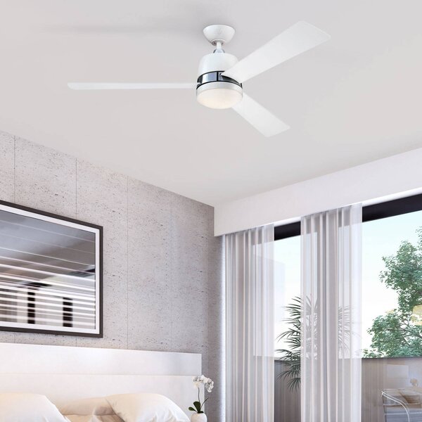 Westinghouse Tristan ventilatore luce bianco/acero, Legno chiaro, Soggiorno / Sala da pranzo, Legno, Moderno