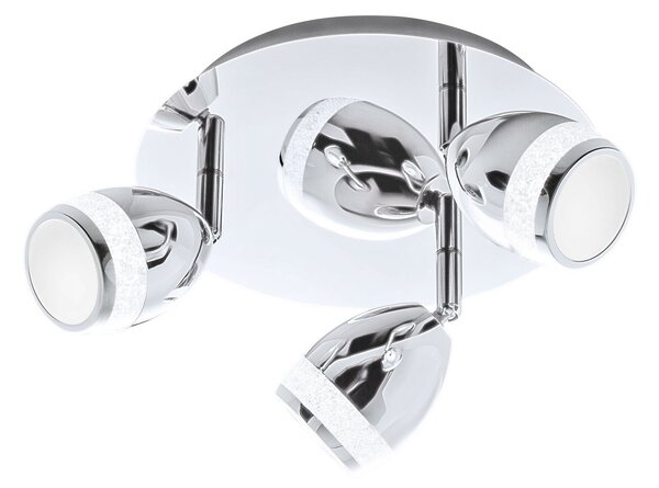 Lampada da soffitto a LED lampada da bagno orientabile e inclinabile Ø22cm 12W cromato IP44 Briloner