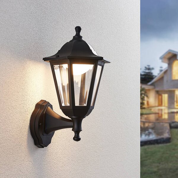 Applique da esterni a LED Iavo Lindby, Nero, Plastica, Antico, Applique LED da esterni