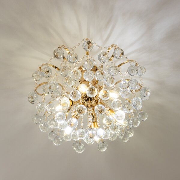 Brilagi - Lampadario a plafone CRYSTAL 6xE14/60W/230V oro