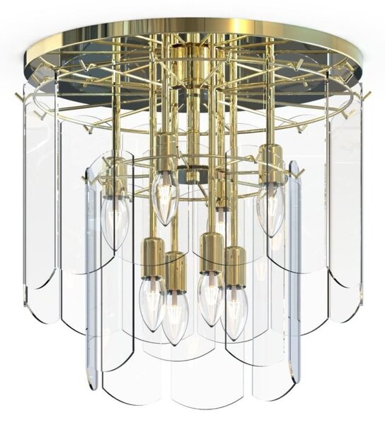 NIRA 8xE14 lampada da soffitto in vetro oro Linea Zuma MX3523-8M-EGN