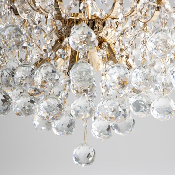 Brilagi - Lampadario a plafone CRYSTAL 6xE14/60W/230V oro