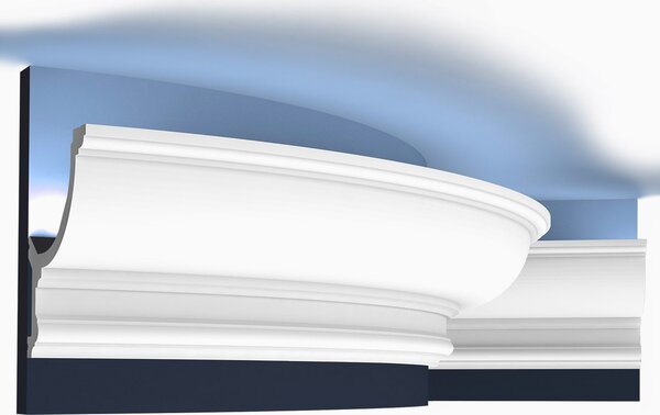 Orac Decor C901F Luxxus Profilo flessibile Modanatura decorativa Modanatura angolare in stucco Cornice a soffitto Illuminazione indiretta | 2 metri