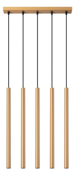 Lampada a sospensione PASTELO 5L oro 5xG9 8W acciaio 110x5x45cm Sollux Lighting