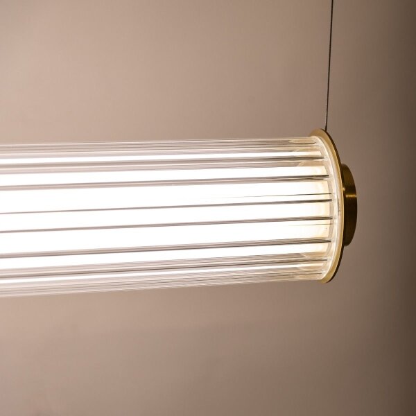 Zuma Line 1232 - Lampadario LED dimmerabile a sospensione con cavo COMO LED/39W/230V 2700-6500K dorato + telecomando
