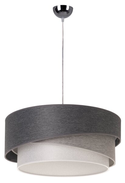 Duolla - Lampadario a sospensione con filo KOBO 1xE27/15W/230V diametro 45 cm antracite/grigio/bianco