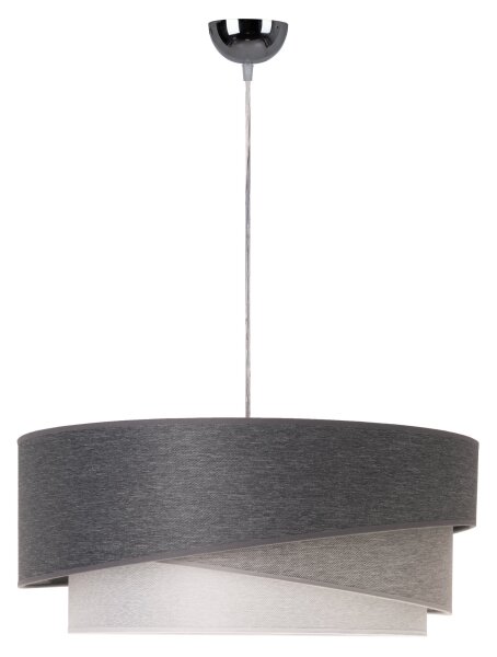 Duolla - Lampadario a sospensione con filo KOBO 1xE27/15W/230V diametro 45 cm antracite/grigio/bianco
