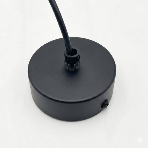 Lampadario a sospensione con cavo DESTELLO 1xE27/15W/230V diam. 21 cm nero