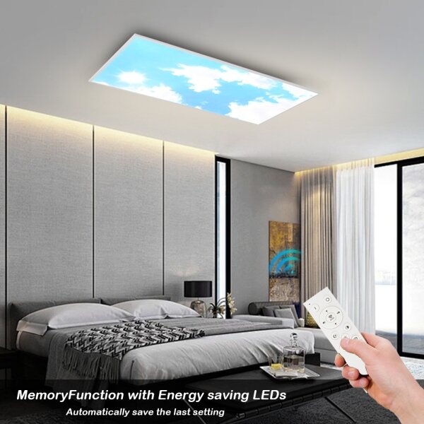Brilagi - Plafoniera LED dimmerabile SLIMFRAME SKY LED/80W/230V 120x60 cm + telecomando